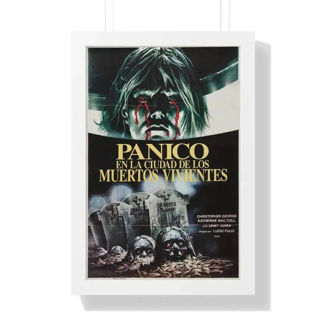 CITY OF THE LIVING DEAD (ARGENTINA) 1980 - Framed Movie Poster - The Sticker Space