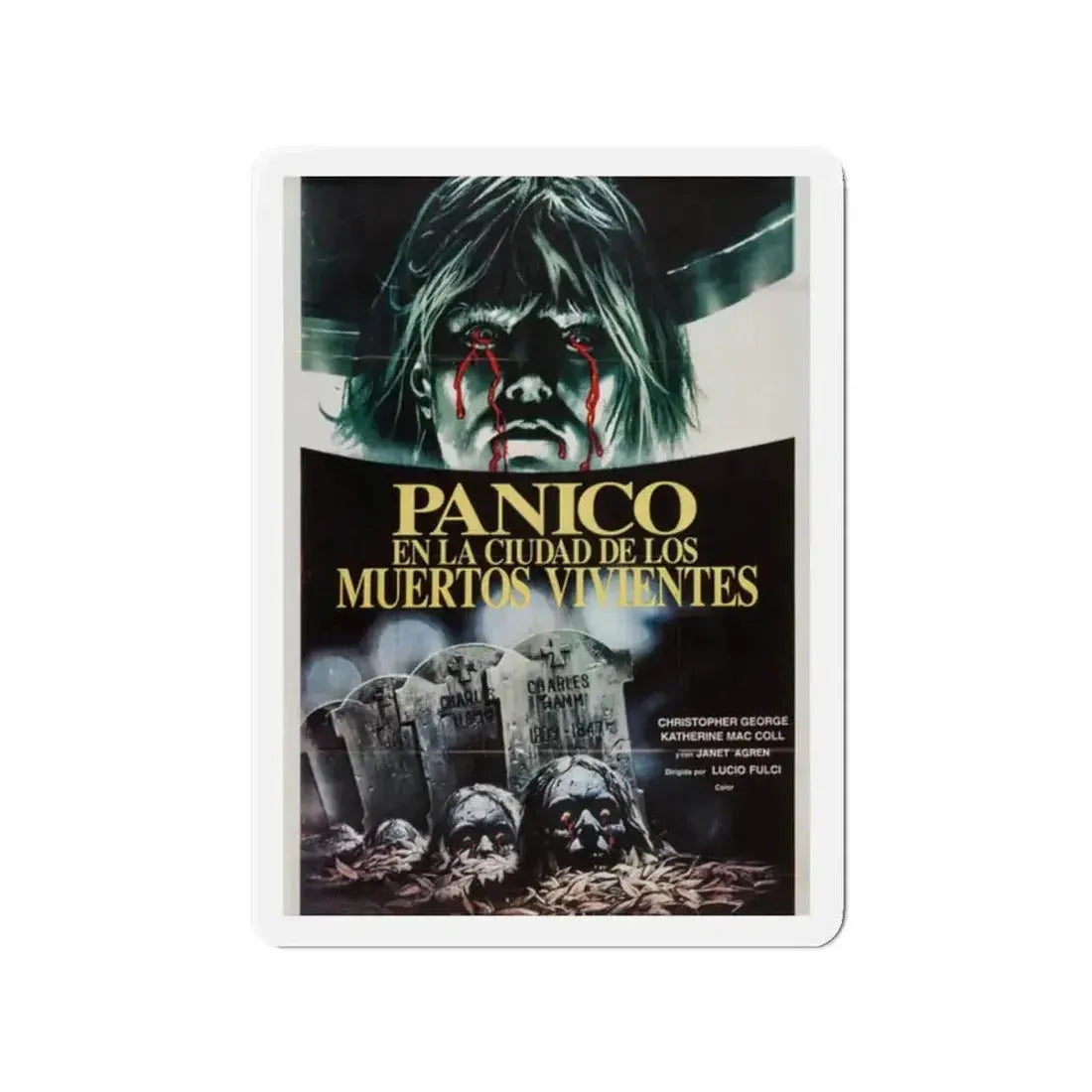 CITY OF THE LIVING DEAD (ARGENTINA) 1980 Movie Poster - Refrigerator Magnet - The Sticker Space