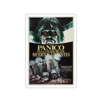 CITY OF THE LIVING DEAD (ARGENTINA) 1980 Movie Poster STICKER Vinyl Die-Cut Decal - The Sticker Space