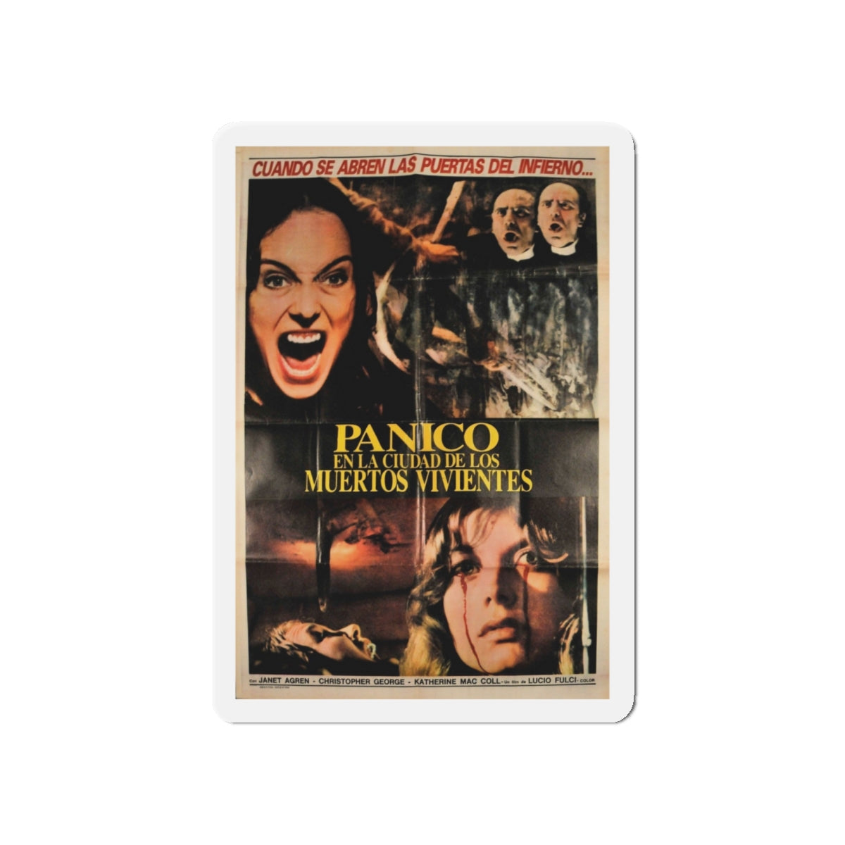 CITY OF THE LIVING DEAD (ARGENTINA) 2 1980 Movie Poster - Die-Cut Magnet-5" x 5"-The Sticker Space