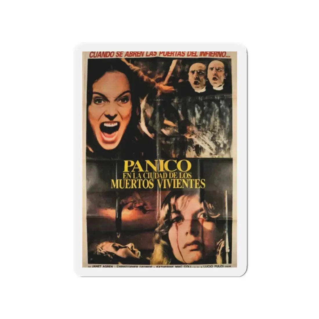 CITY OF THE LIVING DEAD (ARGENTINA) 2 1980 Movie Poster - Refrigerator Magnet 2 Inch - The Sticker Space