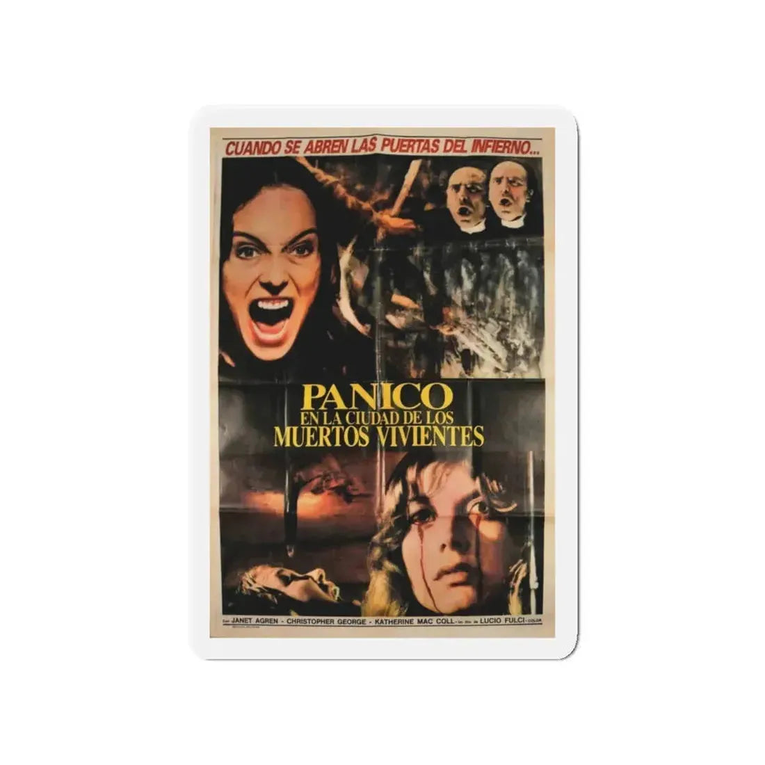 CITY OF THE LIVING DEAD (ARGENTINA) 2 1980 Movie Poster - Refrigerator Magnet 4 Inch - The Sticker Space