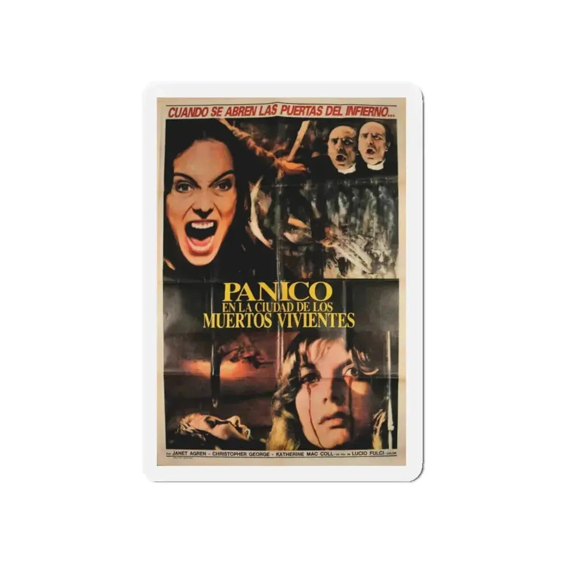 CITY OF THE LIVING DEAD (ARGENTINA) 2 1980 Movie Poster - Refrigerator Magnet 5 Inch - The Sticker Space