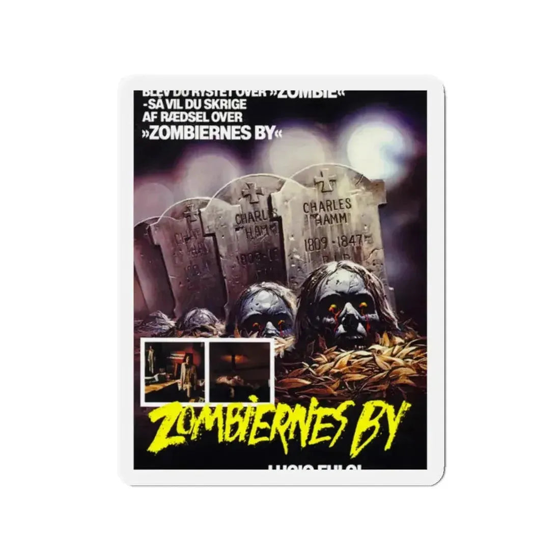 CITY OF THE LIVING DEAD (DANISH) 1980 Movie Poster - Refrigerator Magnet - The Sticker Space