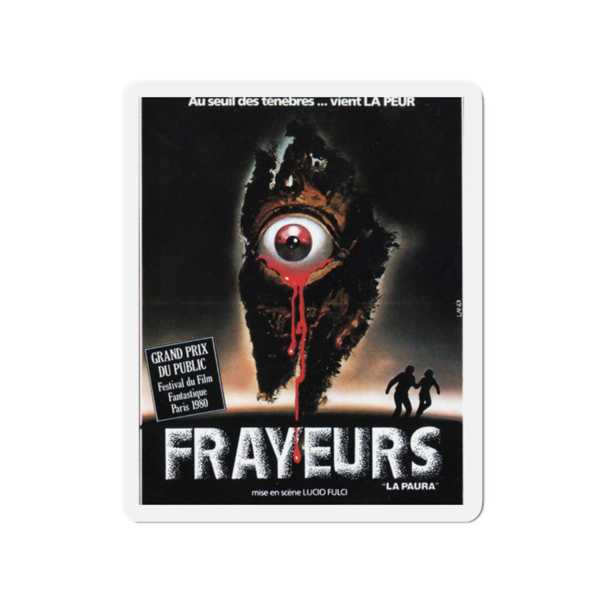 CITY OF THE LIVING DEAD (FRENCH) 1980 Movie Poster - Die-Cut Magnet-2" x 2"-The Sticker Space