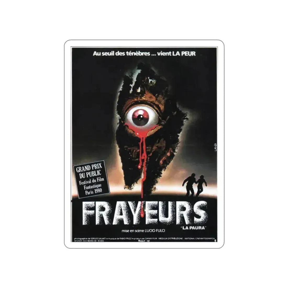 CITY OF THE LIVING DEAD (FRENCH) 1980 Movie Poster STICKER Vinyl Die-Cut Decal 2 Inch - The Sticker Space