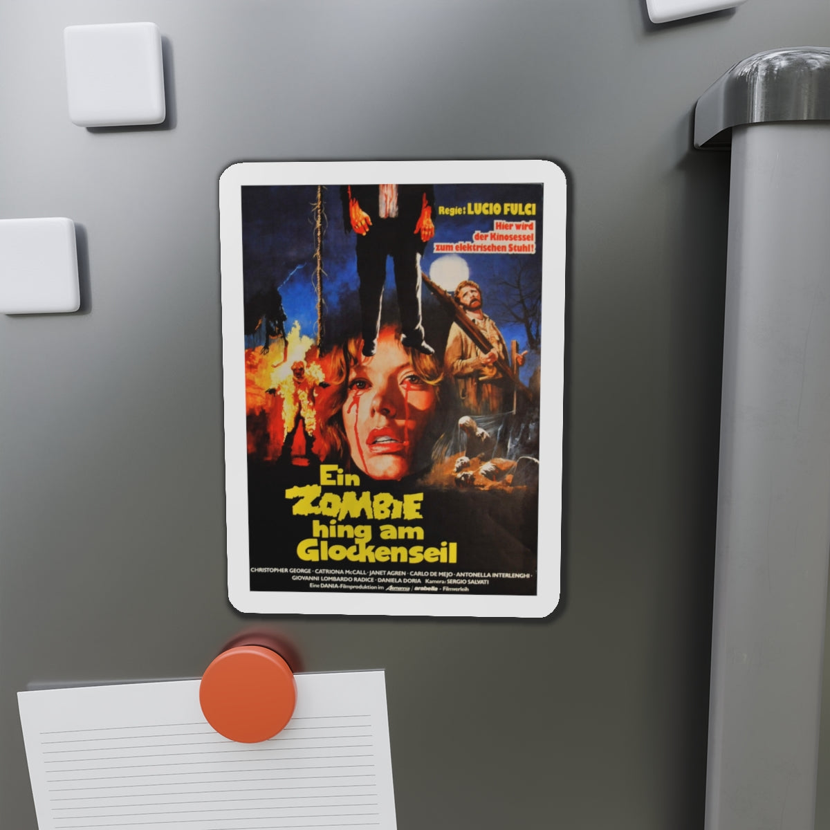 CITY OF THE LIVING DEAD (GERMAN) 1980 Movie Poster - Die-Cut Magnet-The Sticker Space