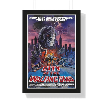 CITY OF THE WALKING DEAD (NIGHTMARE CITY) 1980 - Framed Movie Poster 16″ x 24″ Black - The Sticker Space