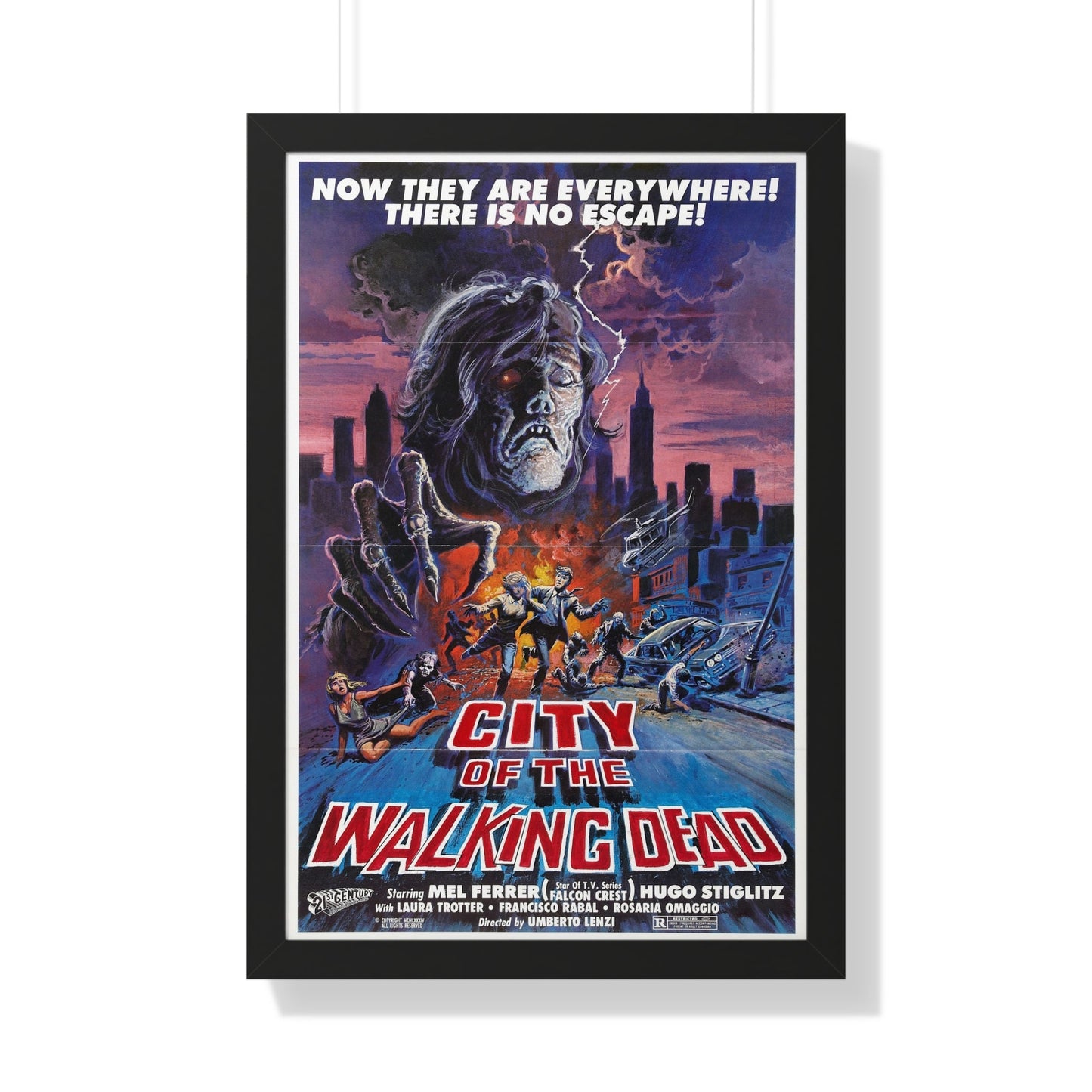 CITY OF THE WALKING DEAD (NIGHTMARE CITY) 1980 - Framed Movie Poster-20" x 30"-The Sticker Space