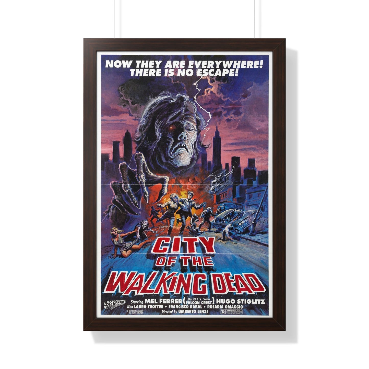 CITY OF THE WALKING DEAD (NIGHTMARE CITY) 1980 - Framed Movie Poster-20" x 30"-The Sticker Space