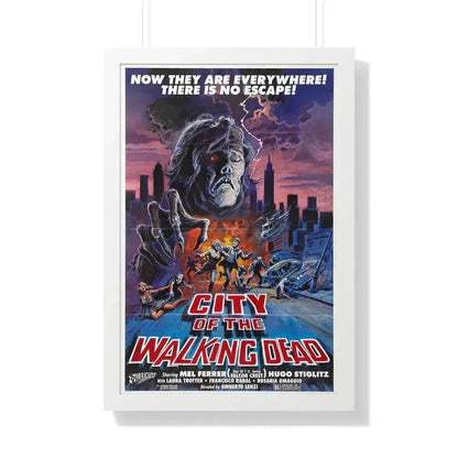 CITY OF THE WALKING DEAD (NIGHTMARE CITY) 1980 - Framed Movie Poster 20" x 30" White - The Sticker Space