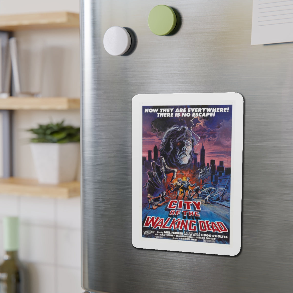 CITY OF THE WALKING DEAD (NIGHTMARE CITY) 1980 Movie Poster - Die-Cut Magnet-The Sticker Space