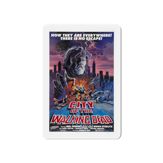 CITY OF THE WALKING DEAD (NIGHTMARE CITY) 1980 Movie Poster - Refrigerator Magnet 6 Inch - The Sticker Space