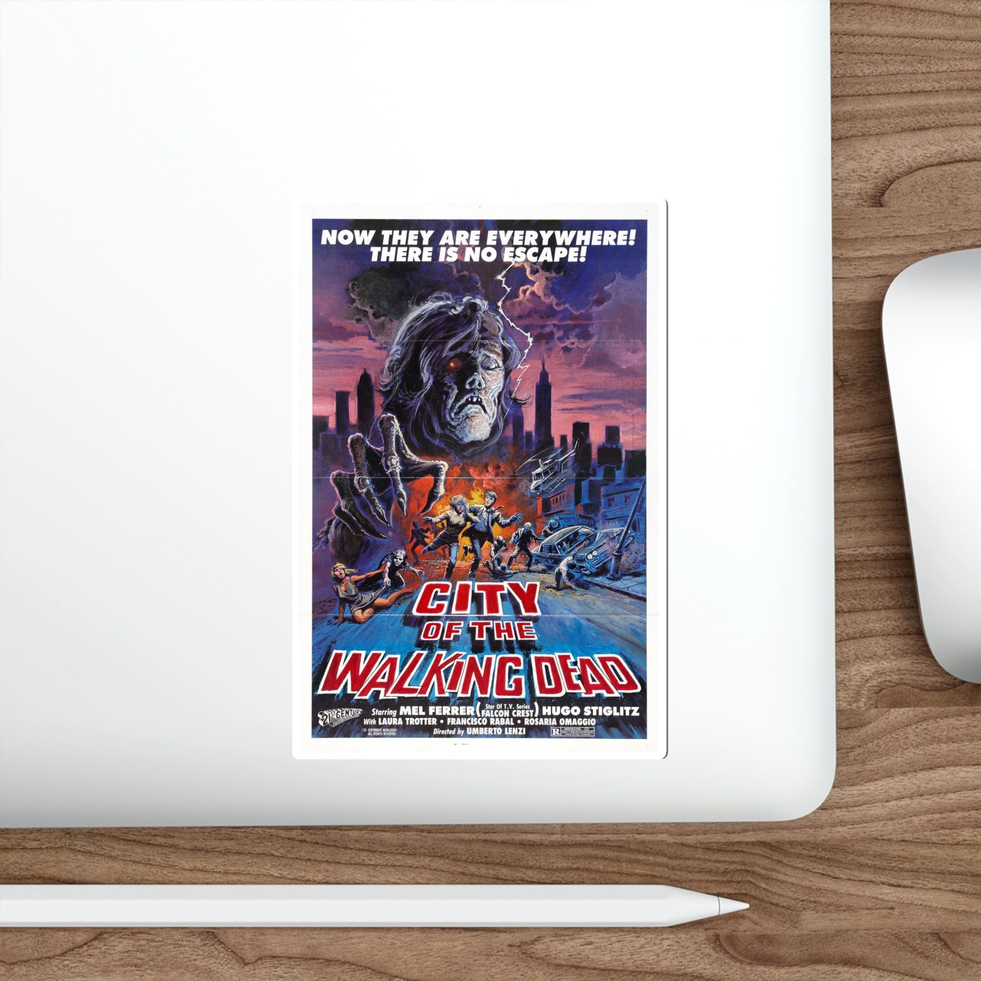 CITY OF THE WALKING DEAD (NIGHTMARE CITY) 1980 Movie Poster STICKER Vinyl Die-Cut Decal-The Sticker Space