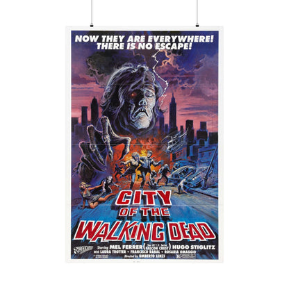 CITY OF THE WALKING DEAD (NIGHTMARE CITY) 1980 - Paper Movie Poster-36" x 54"-The Sticker Space