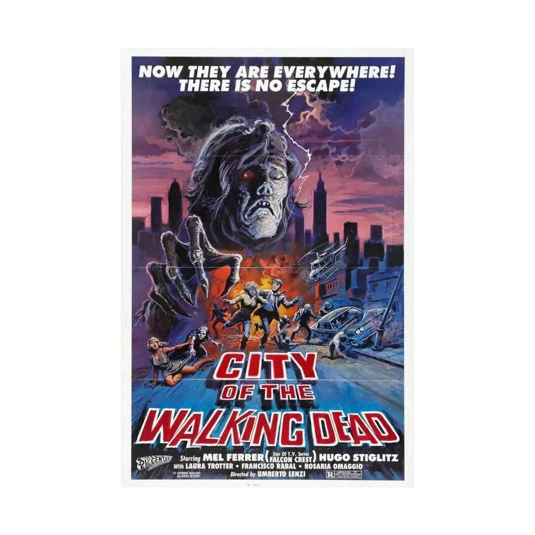 CITY OF THE WALKING DEAD (NIGHTMARE CITY) 1980 - Paper Movie Poster - The Sticker Space