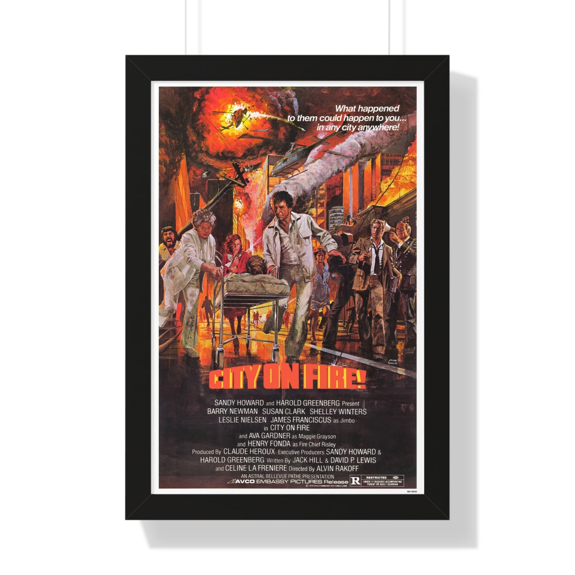 CITY ON FIRE 1979 - Framed Movie Poster-16″ x 24″-The Sticker Space