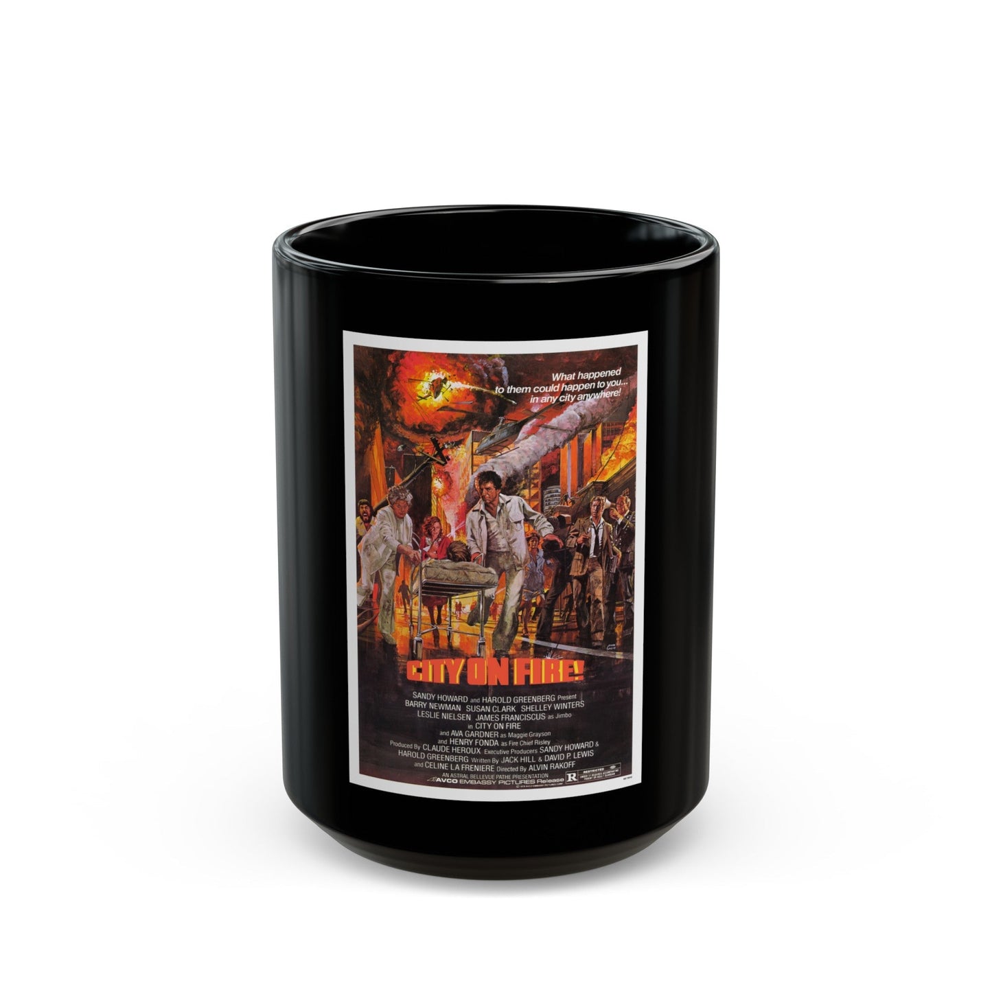 CITY ON FIRE 1979 Movie Poster - Black Coffee Mug-15oz-The Sticker Space