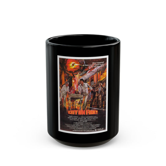 CITY ON FIRE 1979 Movie Poster - Black Coffee Mug-15oz-The Sticker Space