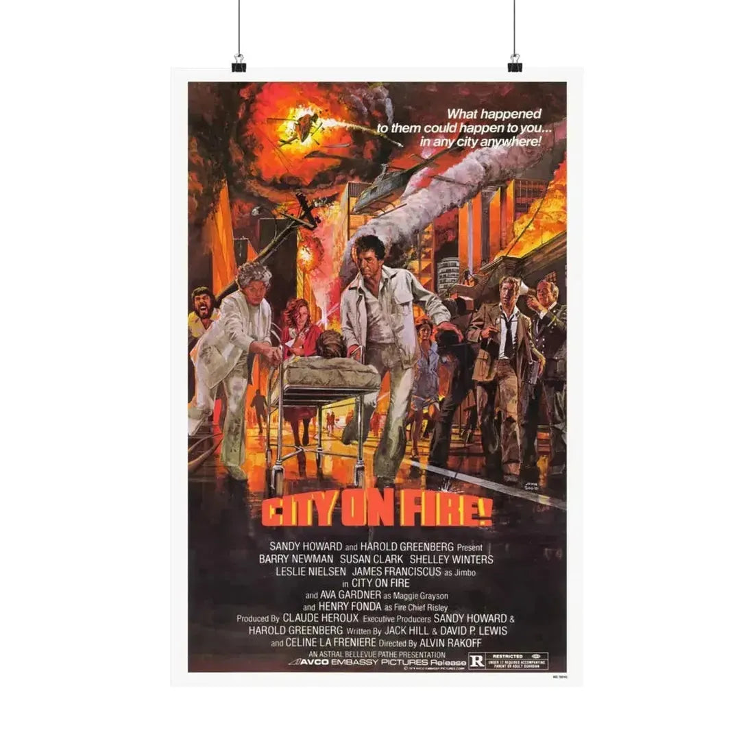 CITY ON FIRE 1979 - Paper Movie Poster - The Sticker Space