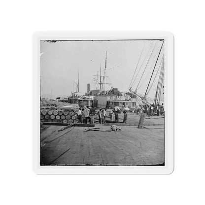 City Point, Va. African Americans Unloading Vessels At Landing (U.S. Civil War) Refrigerator Magnet - The Sticker Space