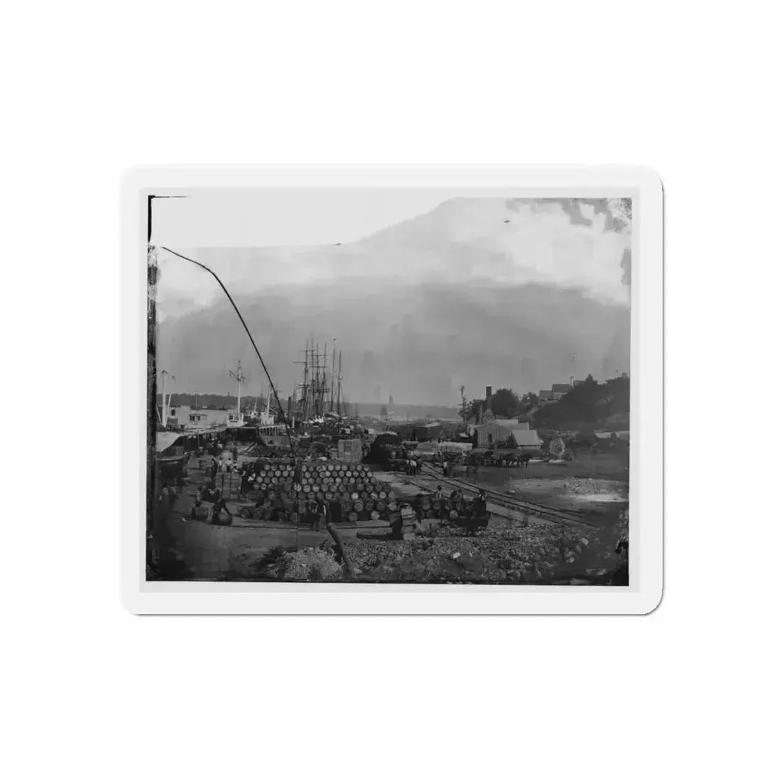 City Point, Va. Federal Supplies Deposited On The Landing (U.S. Civil War) Refrigerator Magnet - The Sticker Space