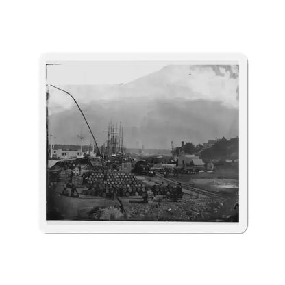City Point, Va. Federal Supplies Deposited On The Landing (U.S. Civil War) Refrigerator Magnet - The Sticker Space