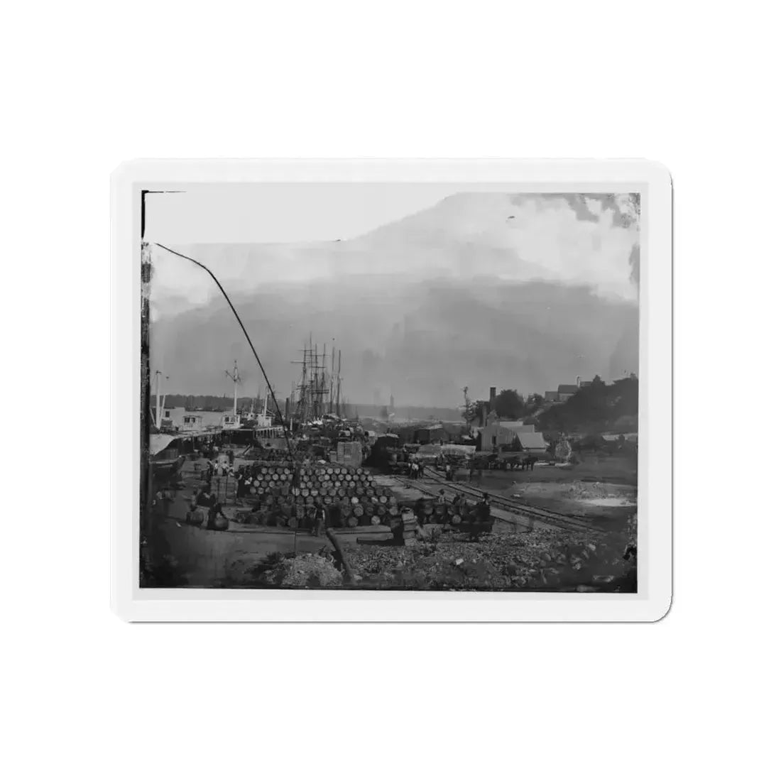 City Point, Va. Federal Supplies Deposited On The Landing (U.S. Civil War) Refrigerator Magnet - The Sticker Space
