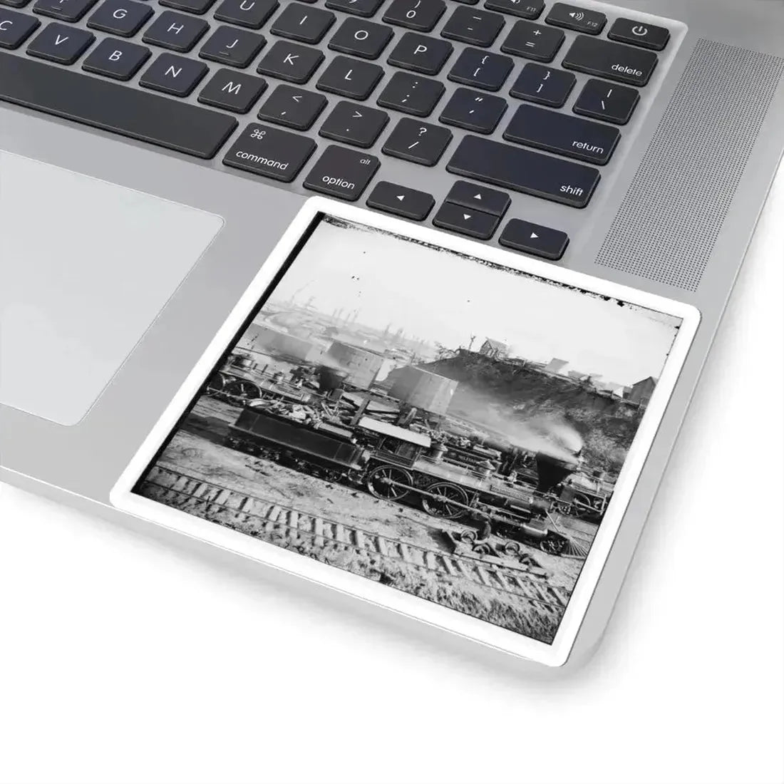 City Point, Va.  Gen. J. C. Robinson  and Other Locomotives of the U.S. Military Railroad (U.S. Civil War) STICKER Vinyl Kiss-Cut Decal - The Sticker Space