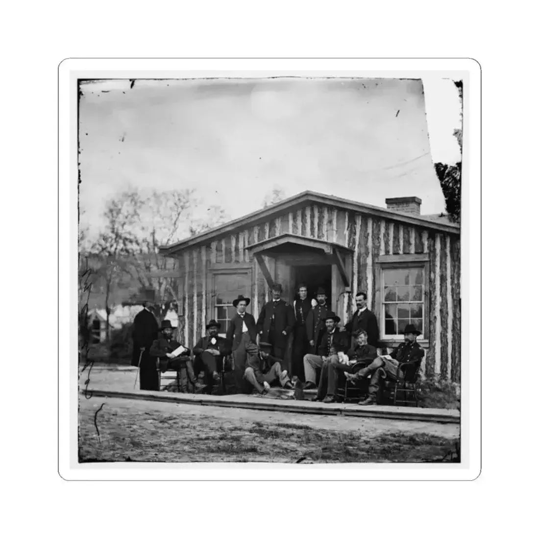 City Point, Va. Members of Gen. Ulysses S. Grant's Staff (U.S. Civil War) STICKER Vinyl Kiss-Cut Decal 2 Inch White - The Sticker Space