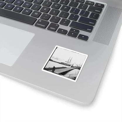 City Point, Va. Wharf, Federal Artillery, and Anchored Schooners (U.S. Civil War) STICKER Vinyl Kiss-Cut Decal - The Sticker Space