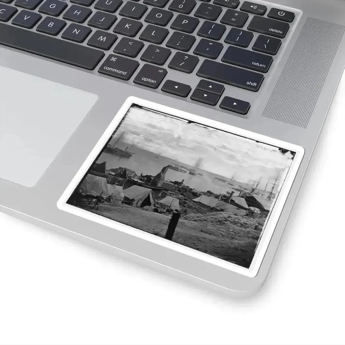 City Point, Va. Wharves After the Explosion of Ordnance Barges on August 4, 1864 (U.S. Civil War) STICKER Vinyl Kiss-Cut Decal - The Sticker Space