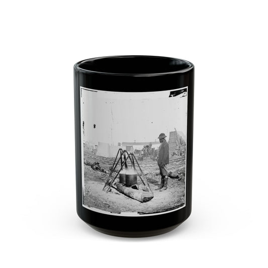 City Point, Va. African American Army Cook At Work (U.S. Civil War) Black Coffee Mug