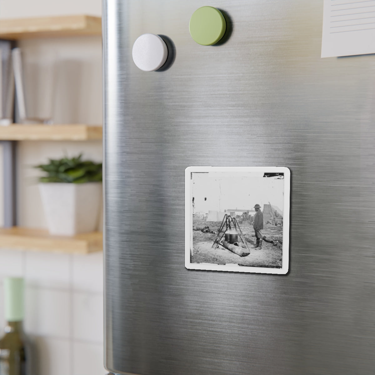 City Point, Va. African American Army Cook At Work (U.S. Civil War) Refrigerator Magnet-The Sticker Space