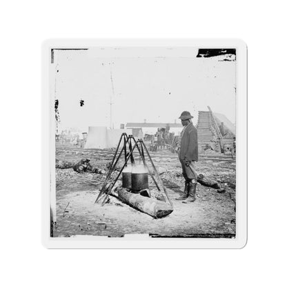 City Point, Va. African American Army Cook At Work (U.S. Civil War) Refrigerator Magnet-3" x 3"-The Sticker Space