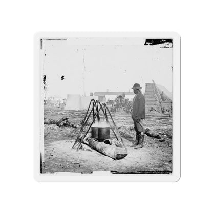 City Point, Va. African American Army Cook At Work (U.S. Civil War) Refrigerator Magnet-5" x 5"-The Sticker Space