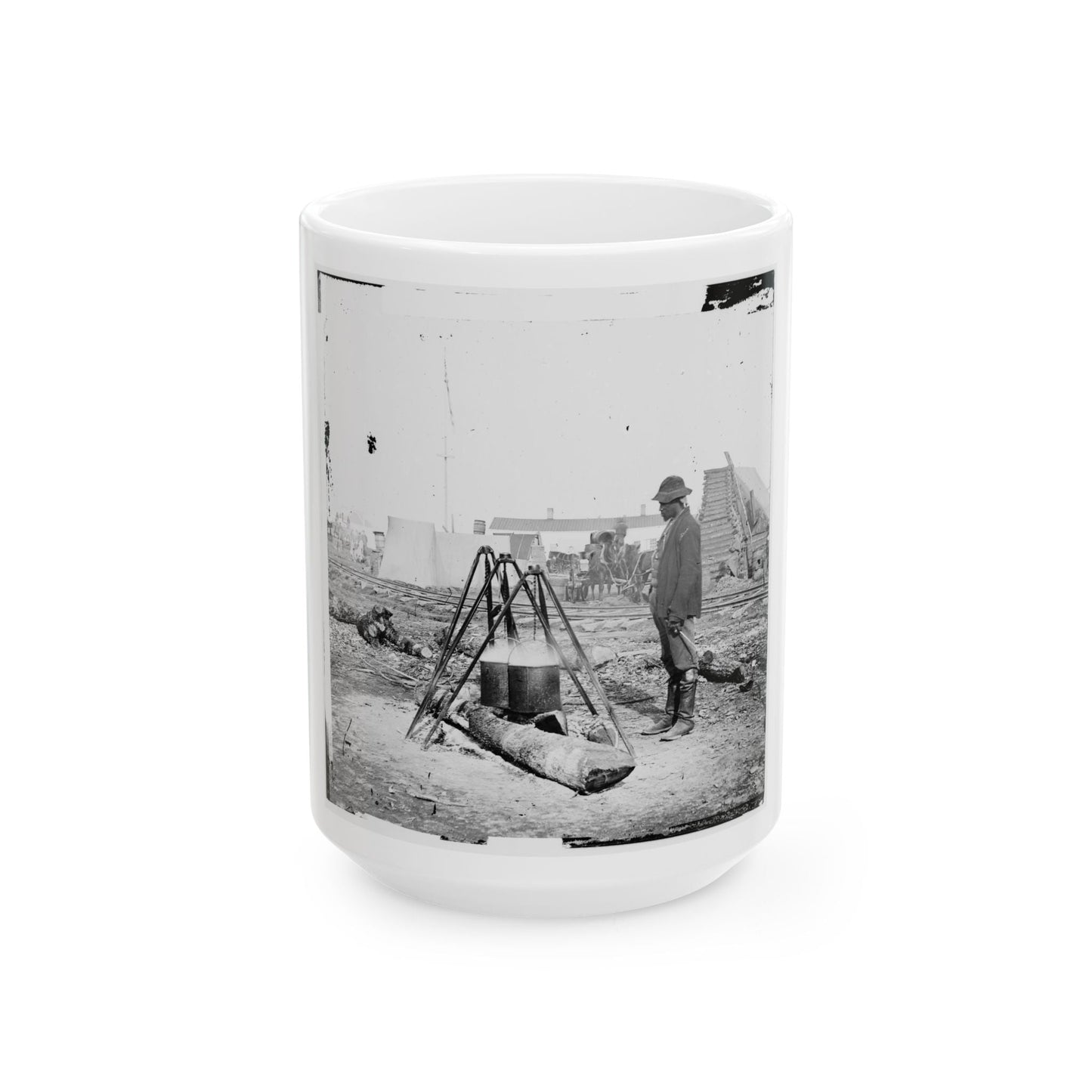 City Point, Va. African American Army Cook At Work (U.S. Civil War) White Coffee Mug