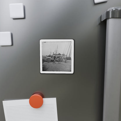 City Point, Va. African Americans Unloading Vessels At Landing (U.S. Civil War) Refrigerator Magnet-The Sticker Space