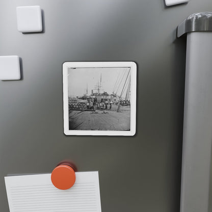 City Point, Va. African Americans Unloading Vessels At Landing (U.S. Civil War) Refrigerator Magnet-The Sticker Space