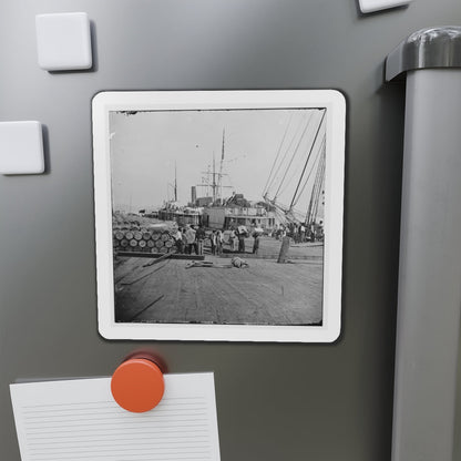 City Point, Va. African Americans Unloading Vessels At Landing (U.S. Civil War) Refrigerator Magnet-The Sticker Space