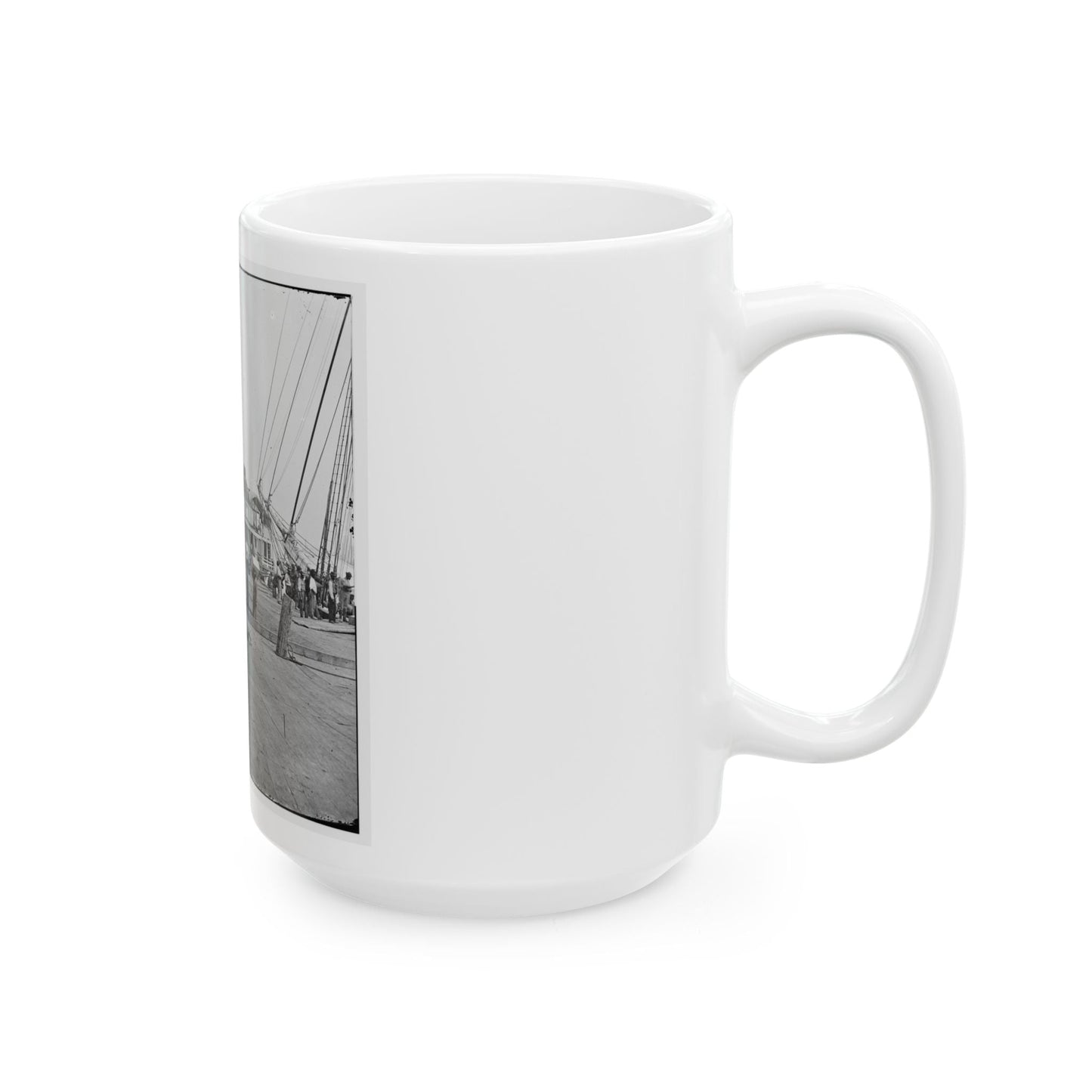 City Point, Va. African Americans Unloading Vessels At Landing (U.S. Civil War) White Coffee Mug