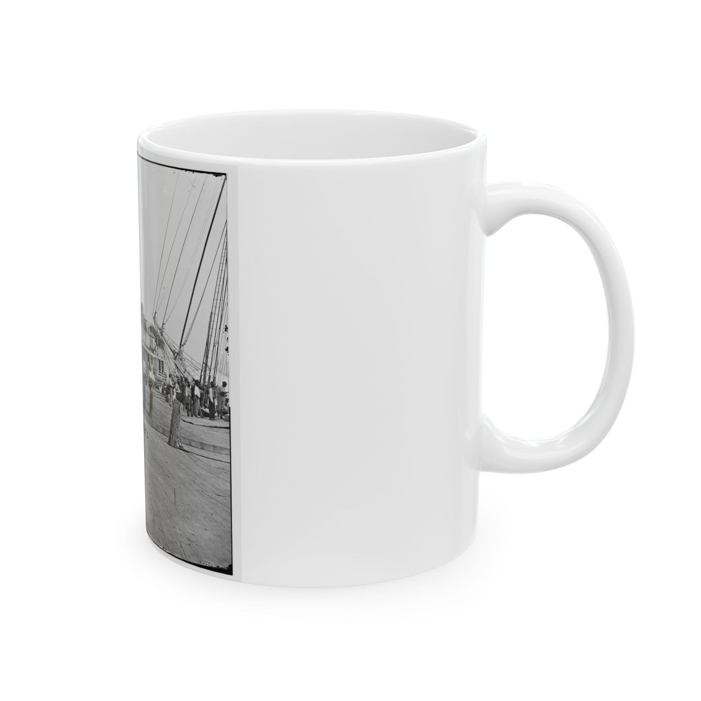 City Point, Va. African Americans Unloading Vessels At Landing (U.S. Civil War) White Coffee Mug