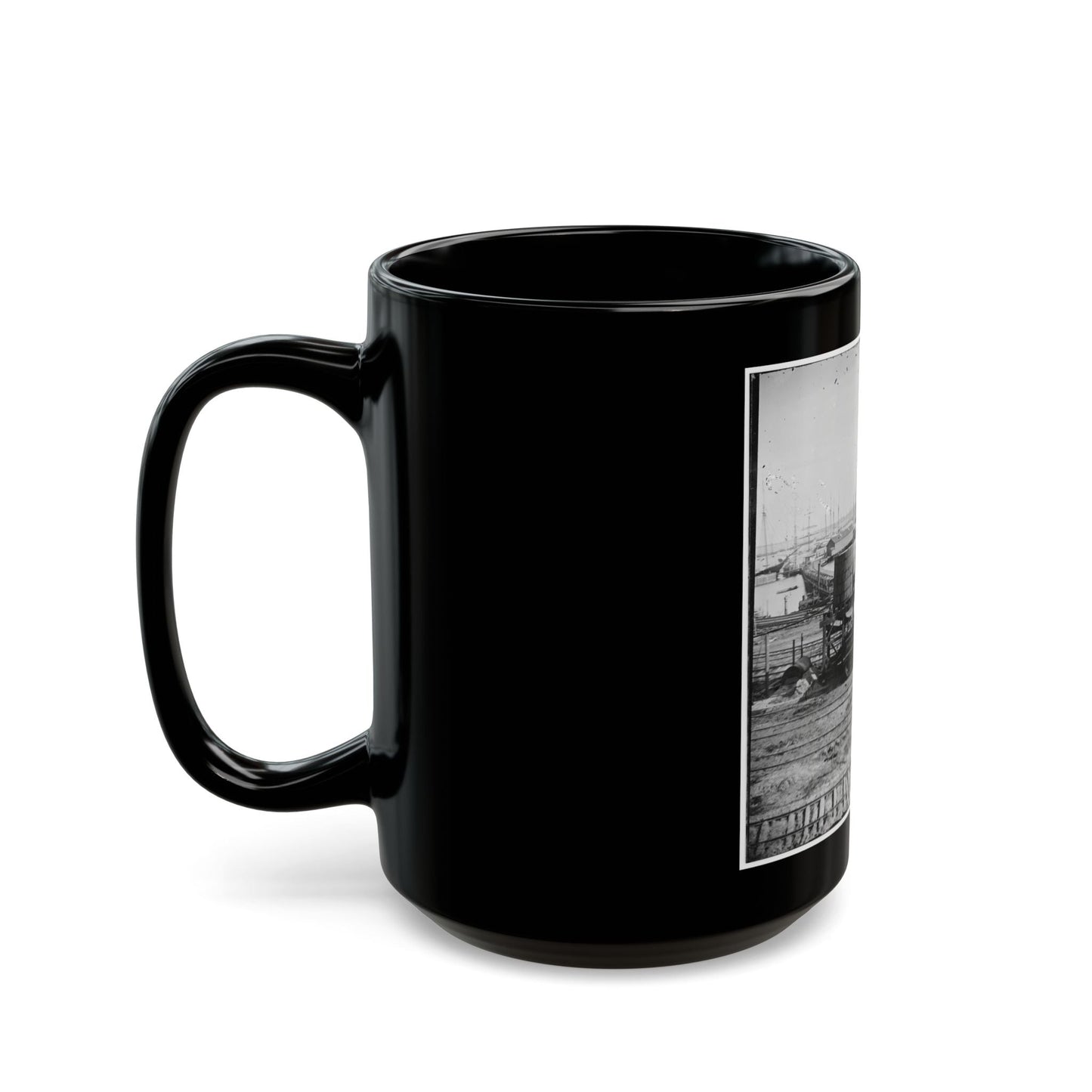 City Point, Va. Another Locomotive At The Same Point (U.S. Civil War) Black Coffee Mug