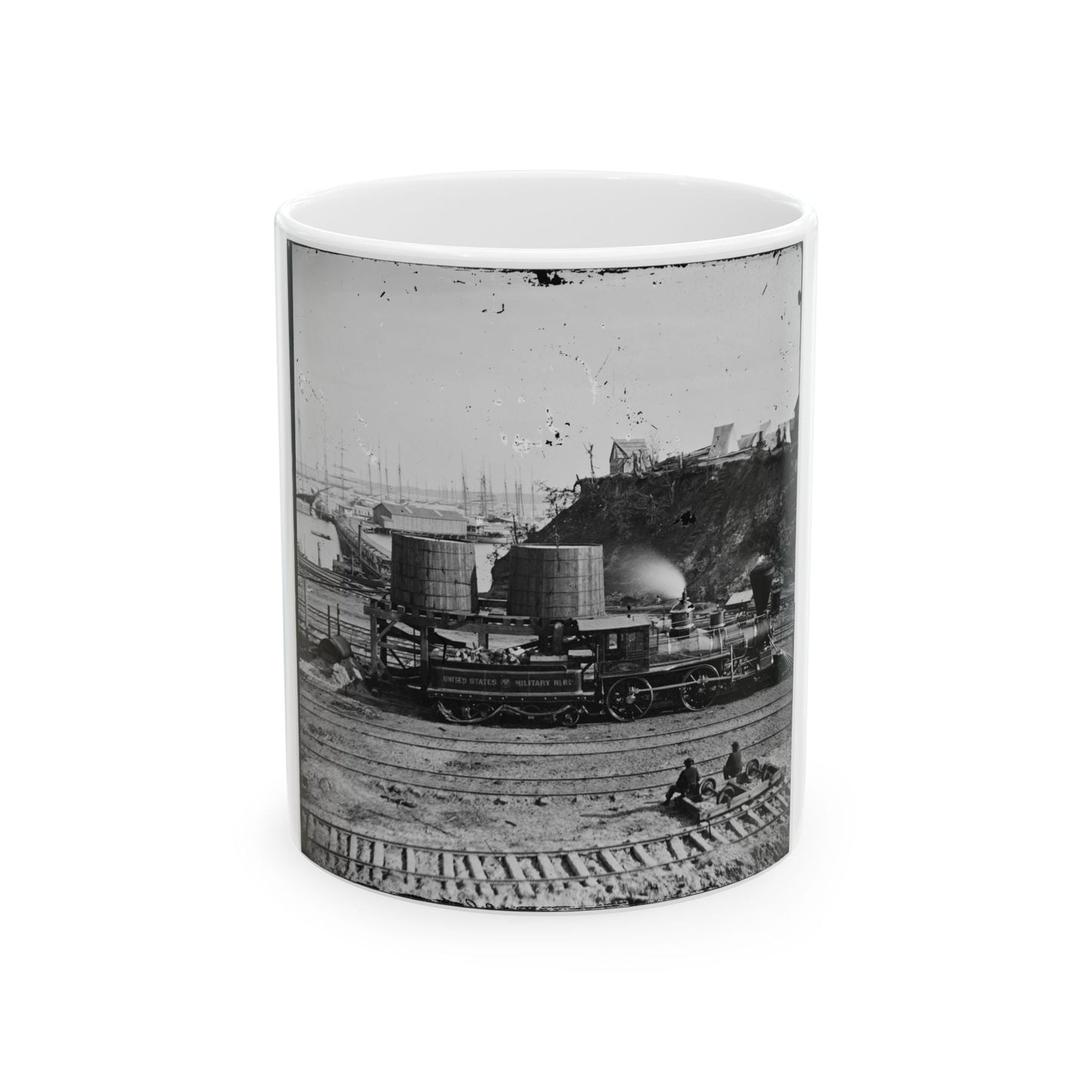 City Point, Va. Another Locomotive At The Same Point (U.S. Civil War) White Coffee Mug