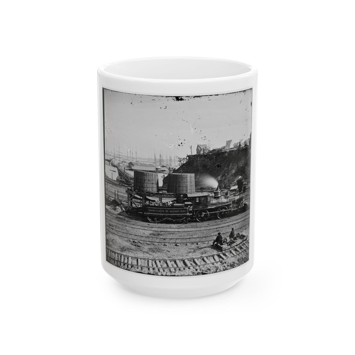 City Point, Va. Another Locomotive At The Same Point (U.S. Civil War) White Coffee Mug