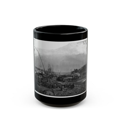 City Point, Va. Federal Supplies Deposited On The Landing (U.S. Civil War) Black Coffee Mug