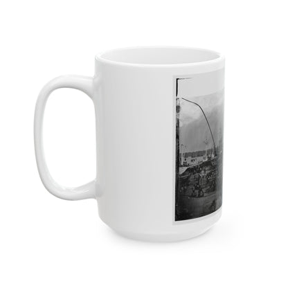 City Point, Va. Federal Supplies Deposited On The Landing (U.S. Civil War) White Coffee Mug