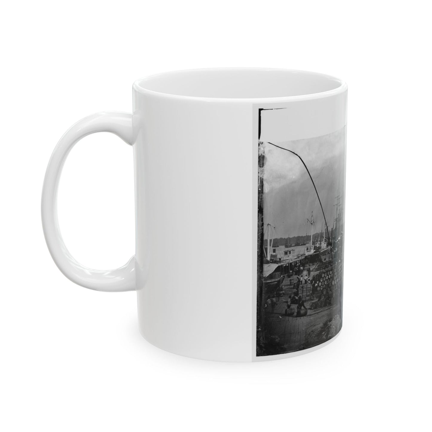 City Point, Va. Federal Supplies Deposited On The Landing (U.S. Civil War) White Coffee Mug