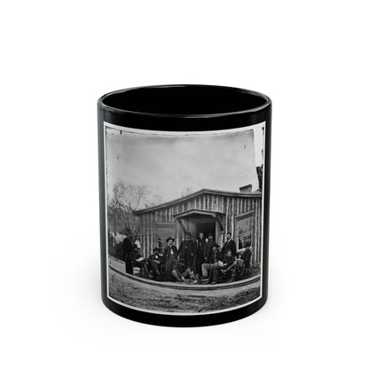 City Point, Va. Members Of Gen. Ulysses S. Grant's Staff (U.S. Civil War) Black Coffee Mug