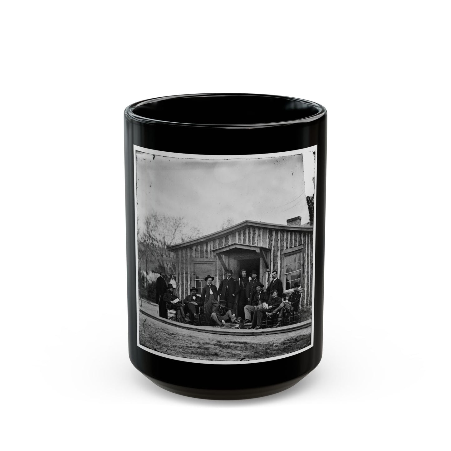 City Point, Va. Members Of Gen. Ulysses S. Grant's Staff (U.S. Civil War) Black Coffee Mug